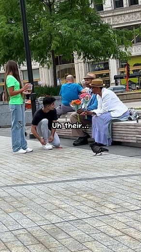 Heartwarming Act of Kindness: Giving Flowers to Strangers