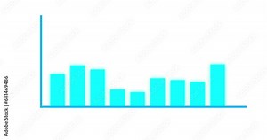 4k bussniess finacial growth profit and loss bar on white background