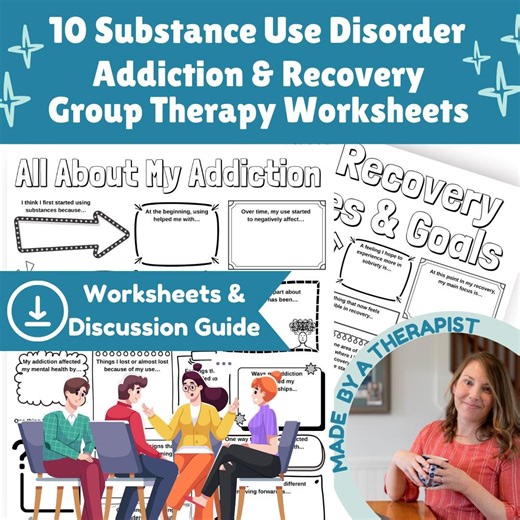 Addiction Recovery Worksheets Bundle | 10 Therapy Worksheets for Substance Use, Triggers, Relapse Prevention & Sobriety for Group Treatment - Etsy