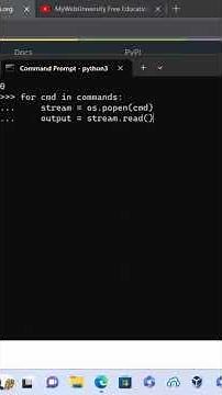 Example of The Python ‘os.popen()’ Methods to Execute a List of OS commands