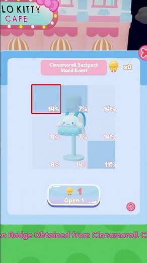 How to get Cinnamoroll Backpack Stand Decoration in Hello Kitty Cafe!