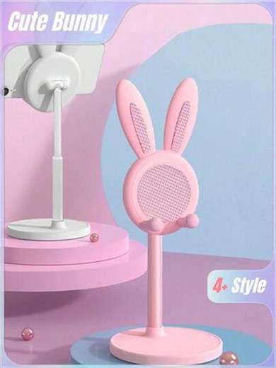 1pc Little Rabbit Cell Phone Stand, Adjustable Phone Holer For Desk, Computer Office Desk Accessories Durable, Ease Of Use, Giftable, Versatile | SHEIN