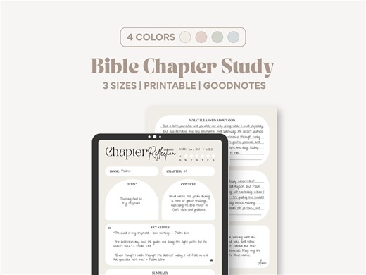Bible Chapter Study Guide Template: Printable & Digital (goodnotes) - Etsy