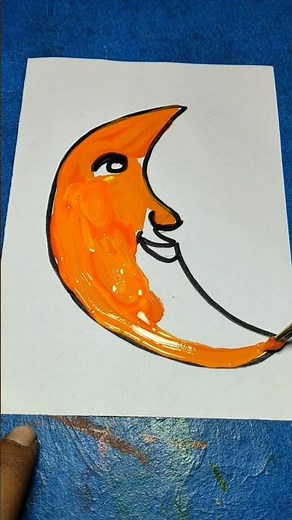 amazing 🌙 Moon emoji drawing . #timelapsebro