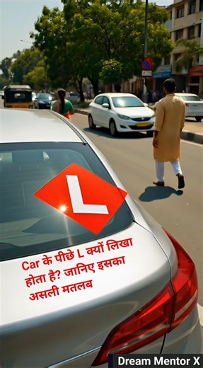 गाड़ियों के पीछे लाल L क्यों लिखा होता है? | L Sign Meaning on Vehicles | #Driving #hindifactsFacts
