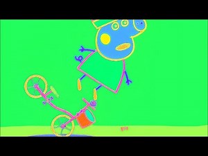 Peppa Pig Fall On Bicycle | Peppa Pig New Video Different Effects