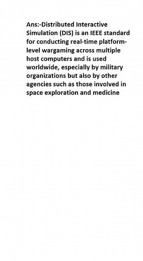 What is Distributed Interactive Simulation?