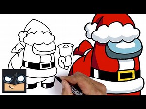 How To Draw Santa Crewmate | Among Us - Videos For Kids