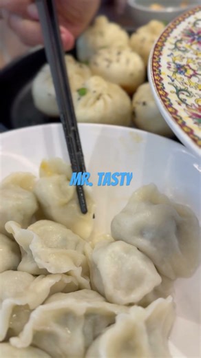 Grandma's dumpling eating sounds are hypnotic 🥟 #asmr #mukbang