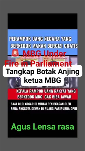🚨 MBG Under Fire in Parliament