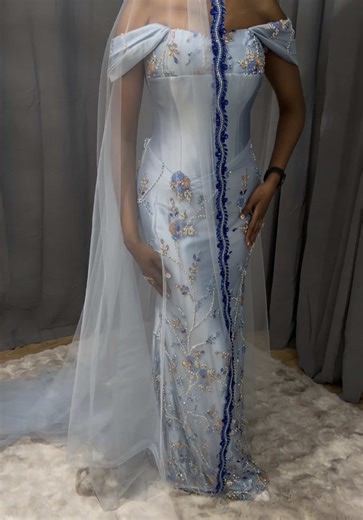 Dearest Asiya 💙 You wore this look with such grace, confidence, and joy that it brought every detail to life even more beautifully than we imagined. Your energy, your presence, and your effortless elegance made every moment of creating your dress feel truly meaningful and special. Some women carry grace effortlessly — and Asiya is undeniably one of them. Thank you for trusting us with a beautiful part of your journey. It has not just been an honour, but a memory we’ll always hold close 💙 We do