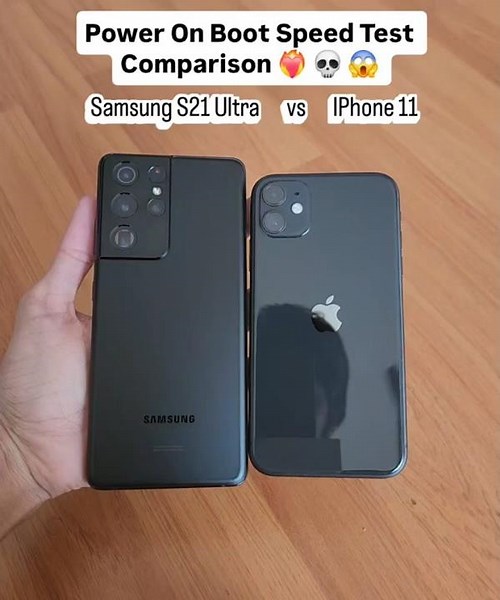🔥 Samsung S21 Ultra vs iPhone 11⚡Power On Boot Speed Test | ☠️ Ultimate Speed Battle! 🚀 #shorts #fyp