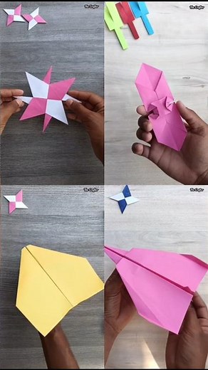 How to make a 4 different types of paper flying toys , paper Jet , paper plane , paper helicopter ,