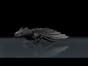 Toothless 3D Walk Cycle