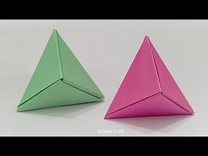 How to Make Triangular Gift Box | Origami Triangular Box