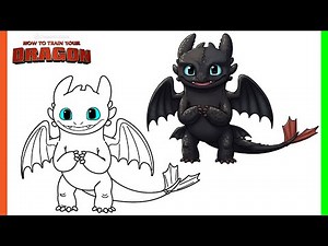 How to Draw Toothless | Cute Dragon Sketch