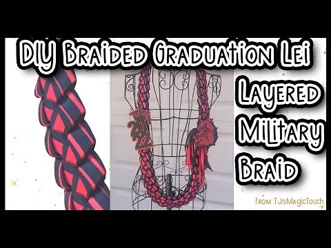 Make a Graduation Lei with Me | Braided Lei | Layered Military Braid | #TexasHomecoming✨Lei Tutorial