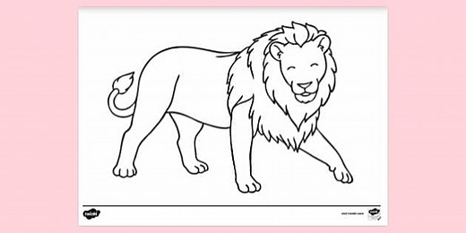Printable Lion Colouring Page
