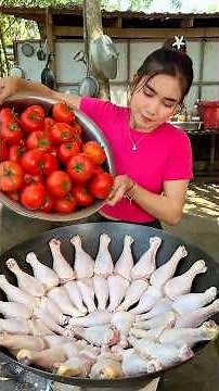 Cooking yummy tomato and chicken crispy recipe