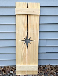 Exterior Shutter With Mid Century Modern MCM Starburst Cutout: Customize Your Shutter Height, to Fit Your Windows - Etsy