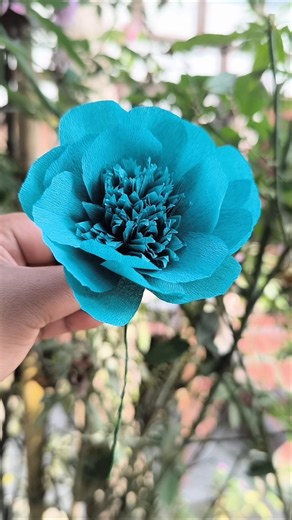 Aesthetic flower make with crepe paper #craft #ytshorts #shorts #flowers #foryou #handmade