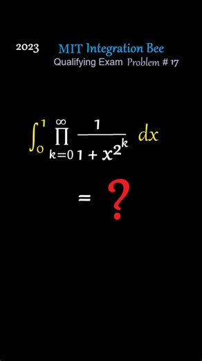 Solve the integral of "Infinite" Product | "Difference of Squares" Trick (2023 MIT Integration Bee)
