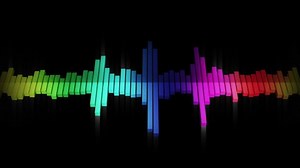 Audio colorful wave animation. Sound wave from equalizer. Pulse music player. Futuristic digital sound wave concept. Loop background.