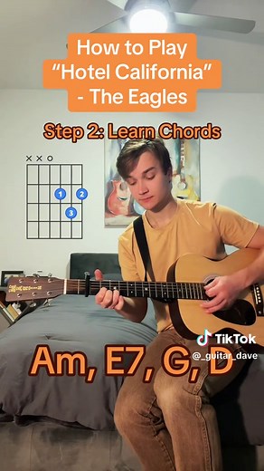 How to Play “Hotel California” - The Eagles 🎸 #guitar #guitartok #musiciansoftiktok #fyp #foryou