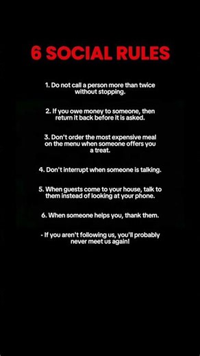6 Social Rules Everyone Should Follow