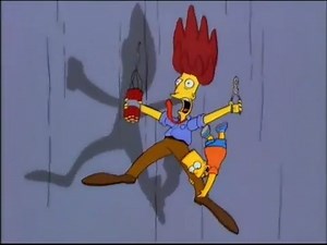 The Simpsons - Sideshow Bob & Bart Fall off Springfield Dam 😱 | Simpsons Forever