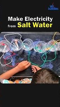 Make Electricity from Salt Water | Simple Science Project That Lights an LED | Wit Buddies #science