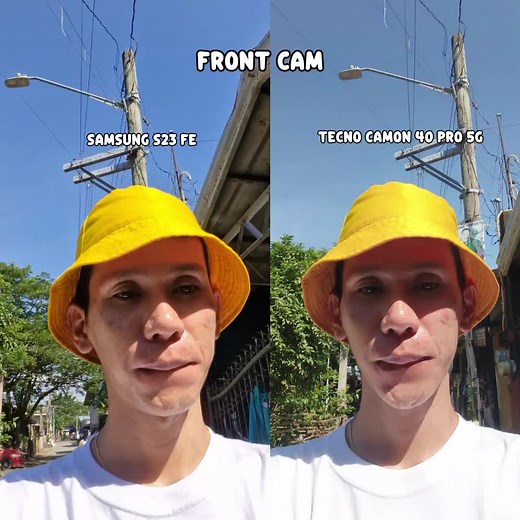 Comparativa de cámaras frontales: Samsung S23 FE vs Tecno Camon 40 Pro 5G