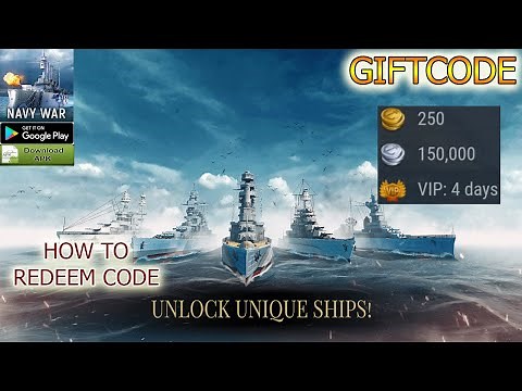 Navy War Battleship Online & 4 Giftcodes Gameplay || All Promo Code Navy War Battleship Online