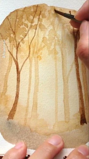 Easy Layered Woods with 3 colours: Full Tutorial Linked