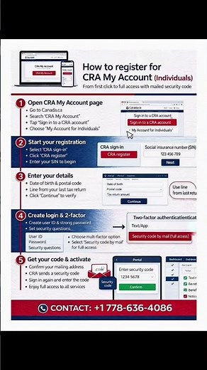 How to register for CRA My Account (Individuals) and unlock full access with the security code.