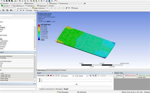 ANSYS-WorkBench基础教程 板单元 静力分析 加速度场环境