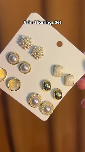 6 Pairs Earrings Set for Everyday Fashion ✨