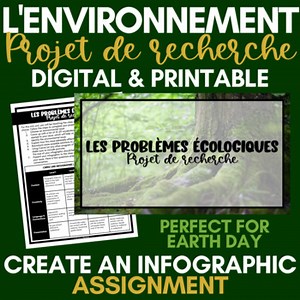 L’environnement | Projet de recherche | Earth Day | Infographic Assignment