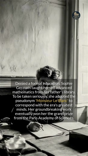 16K views · 360 reactions | She solved complex math equations without a formal education by posing as a man. | Ancient Media | Facebook