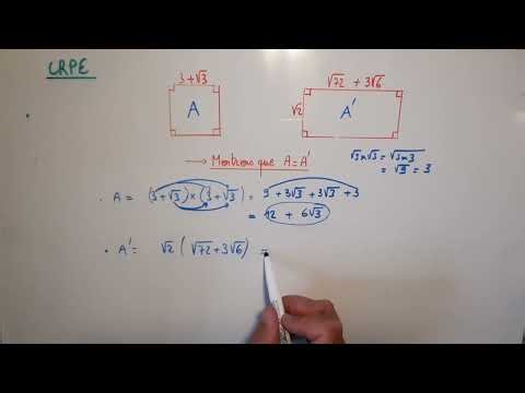 CRPE Maths : Egalité d’aires (carré,rectangle) avec racines carrées et double distributivité