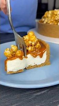 CHEESECAKE AL CARAMELLO SALATO E POPCORN🍿❤️