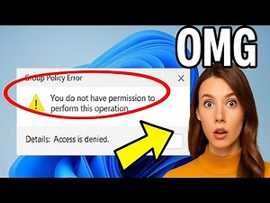 Group Policy Error You don't have permission to perform this operation Access denied - How To Fix ✅