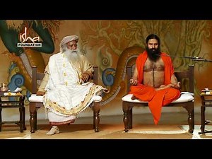 Baba Ramdev with Sadhguru in Isha Yoga Center