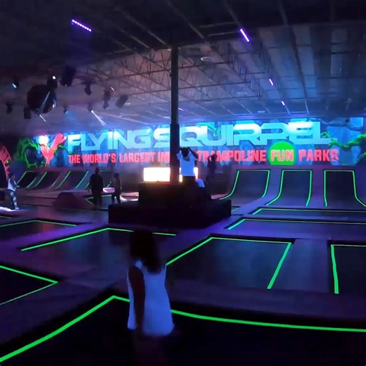 🌟 Get ready to GLOW! 🌟 Neon Lights are ON this weekend at Flying Squirrel! 🎶💃 ✨ Music. Lasers. Trampolines. The ultimate Friday & Saturday night vibe from 7–9PM. Grab your friends and let’s light up the night! 🔥 | Flying Squirrel London