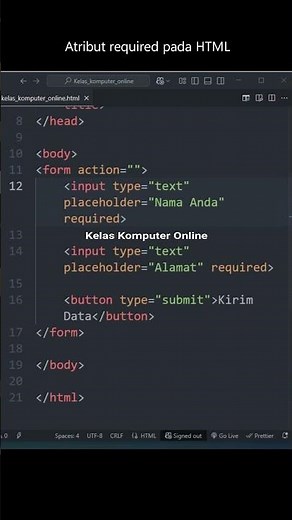 Understanding the required attribute in HTML and its function #coding