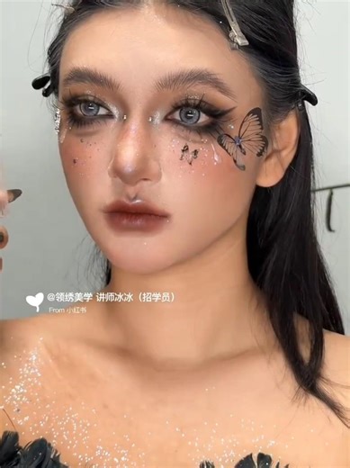 butterfly makeup look 😲😲😲