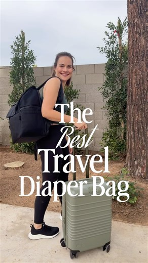 Looking for the best travel diaper bag? The Beis Ultimate Diaper Backpack is big, but made for ✈️