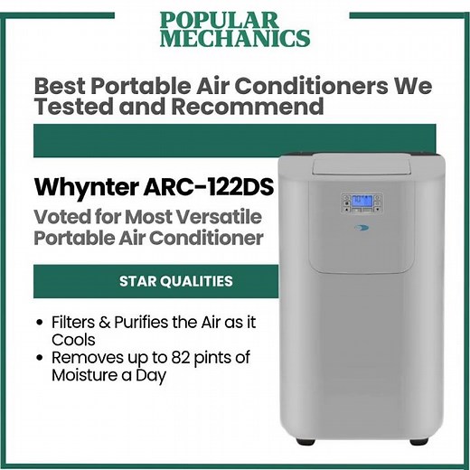 Best Portable Air Conditioners Tested & Recommended by Popular Mechanics | Whynter
