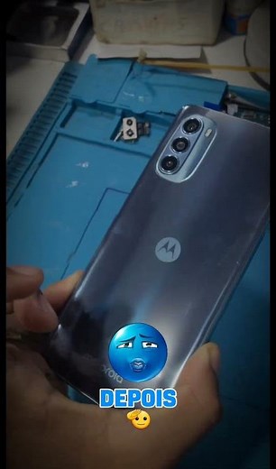 TROCA DA TELA MOTOROLA MOTO G52 ANTES E DEPOIS✔️ #smartphone #tecnologia