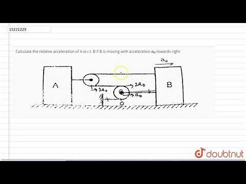 Calculate the relative acceleration of A w.r.t. B if B is moving with accel